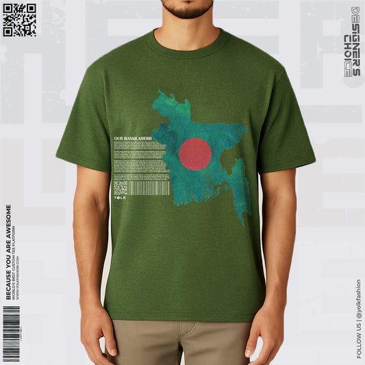 Heartland Olive Premium Drop Shoulder T-shirt