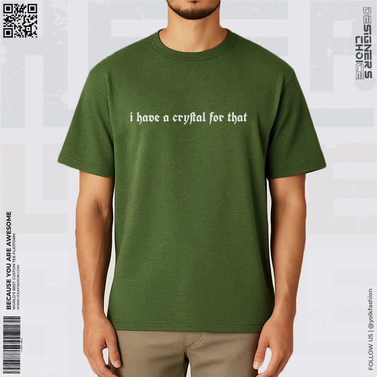 Olive Drop Shoulder T-Shirt For Man.